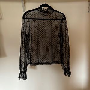 Sheer Polka Dot Top